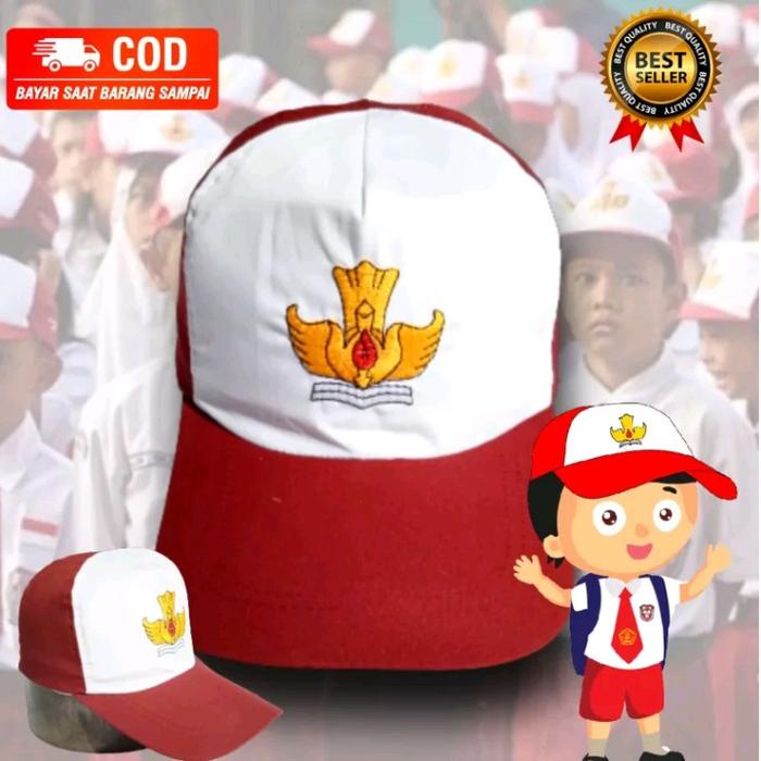 Topi Sd Merah Putih Topi Aksesoris Sekolah Seragam Kodian Fashion Best Quality