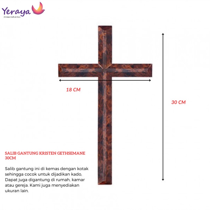 

Salib Gantung Kristen 30Cm-Salib Gantung Kristen Protestan-Gethsemane