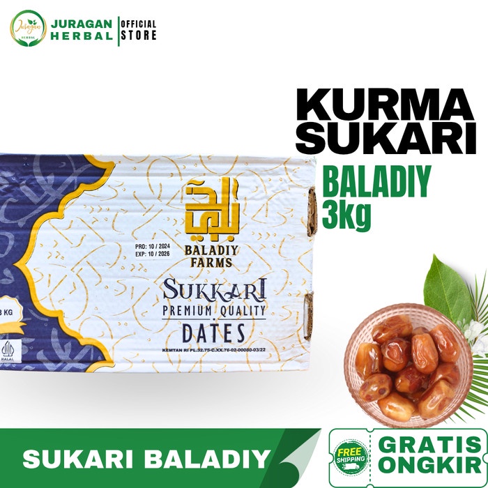 

KURMA SUKARI BALADIY PREMIUM 3KG