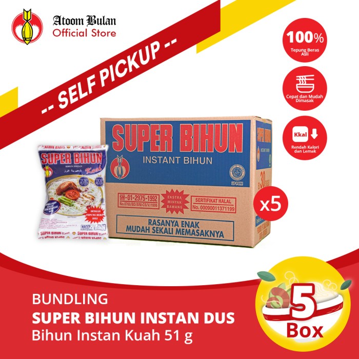 

BISA GOSEND! Super Bihun Kuah 5 dus (1 dus - isi 30 pcs) - Self Pickup
