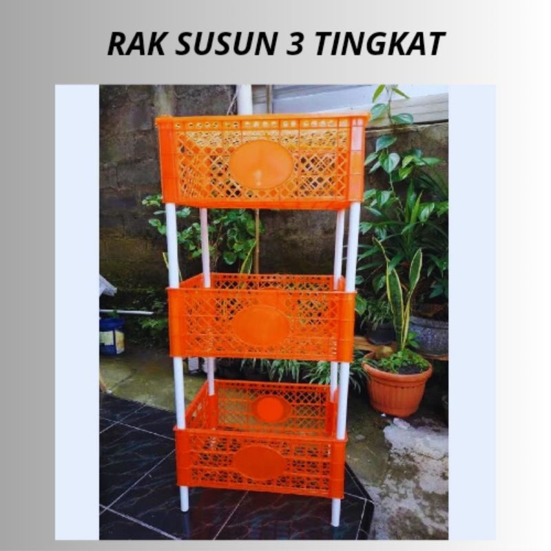 DISKON RAK SUSUN KOPI RAK WARUNG DAGANGAN RAK SUSUN KERANJANG SERBAGUNA