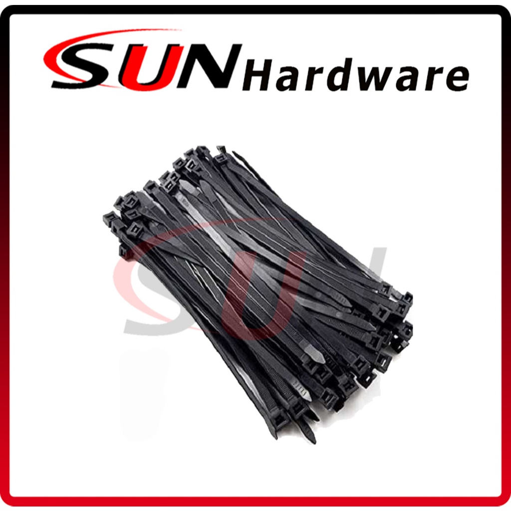 

iK! Kabel Tis Ties Tie 15 20 30 cm 100 Pcs Tebal Tali Serut Pengikat Kabel Makanan