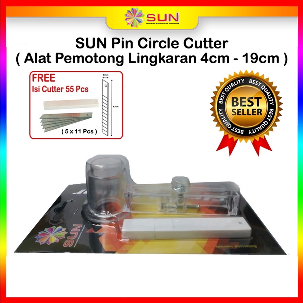 iK Circle Cutter Premium 4 cm - 19 cm Pisau Alat Potong Kertas Sticker Bulat / Lingkaran / Bundar