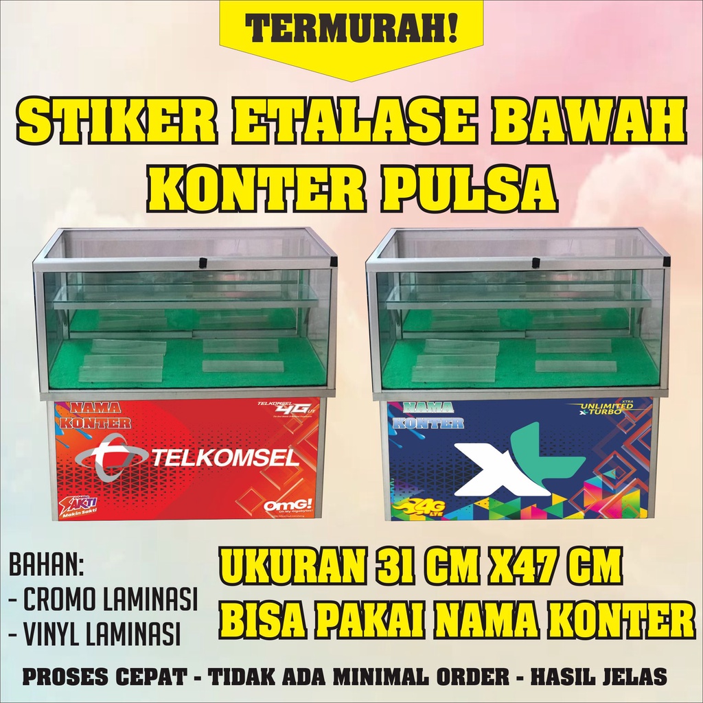 IK Stiker Etalase Konter Bagian Bawah / Stiker Dekorasi Konter / Stiker Hiasan Etalase Konter