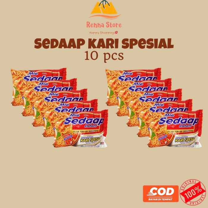 

Ready Sedaap Mie Goreng & Kuah (Isi 10Pcs) Instan Noodles Food Ayam Iga Kuah Cup Makanan Karipedas