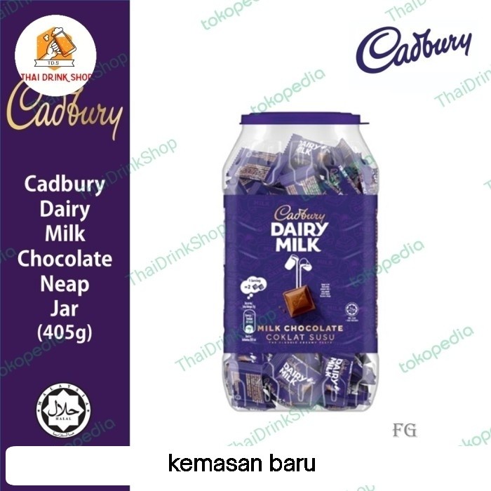 

Terlaris Cadbury Dairy Milk Chocolate Jar Cadburry Coklat Susu Toples 405G Ready