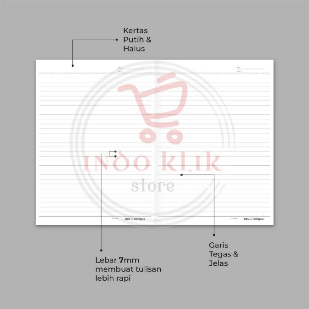 

IK! Buku Tulis Sidu maxi 42 Lembar / Buku Campuss B5 45 Lbr motif full color 1 pack isi 5 buku