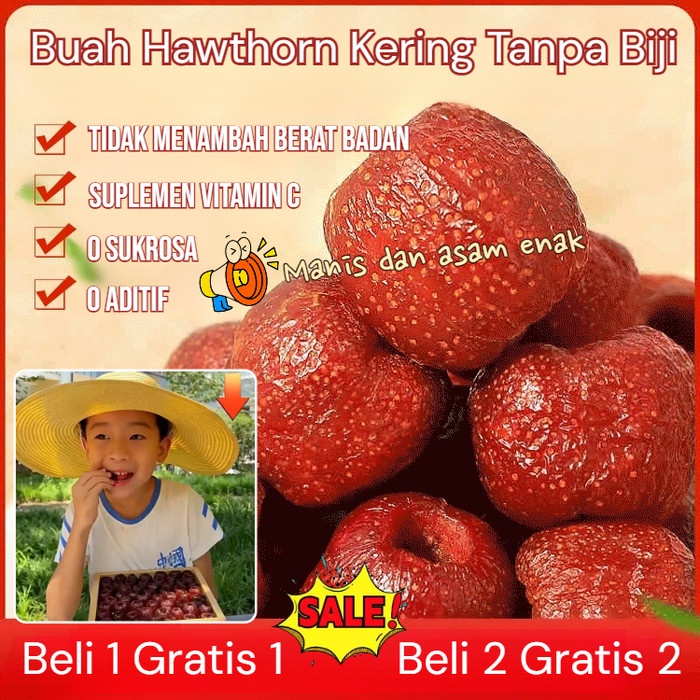 

[100% NEW ORI] 250G Hawthorn Berongga Bersih Tanpa Biji/0 Tambahan Manisan Buah Segar/Makanan