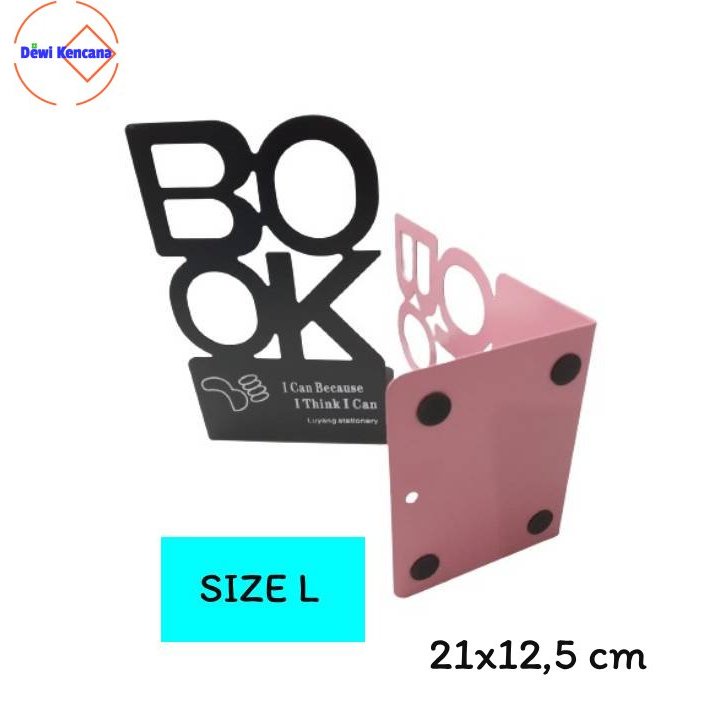 

IK! Pembatas buku besi Bookend Holder Buku (BOOK)