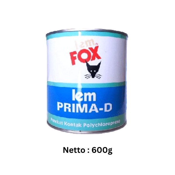 

READY STOK LEM FOX LEM HPL LEM KAYU LEM KARET PRIMA D KALENG 600 GRAM READYY