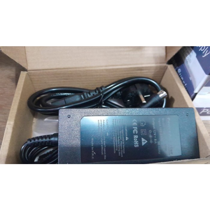 SALE TERHOTT ADAPTOR DVR CCTV 4KAKI 12V 5A HIKVISION 5AMPERE 12 VOLT 4 PIN SAMSUNG READYY
