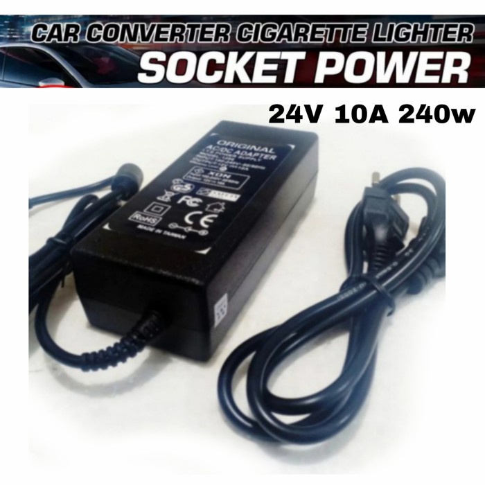 READY STOK SOCKET ADAPTOR 24V 10A 240W 24 VOLT 10 AMPERE LIGHTER SOKET LIGHTER READYY