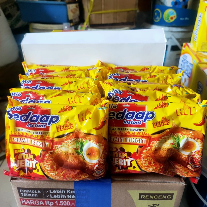 

Ready Mie Sedaap Rawit Bingit Rasa Ayam Jerit 77Gr (10 Pcs)