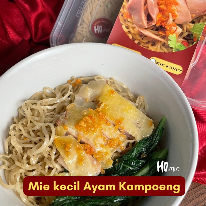 

Ready Bakmie Ayam Kampung Halal Kemasan Frozen Homie 2 Pcs / Pek Cham Kee