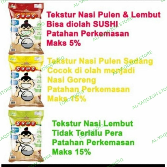 

HJK Beras SUMO 5Kg - tanpa dicuci tetap bersih