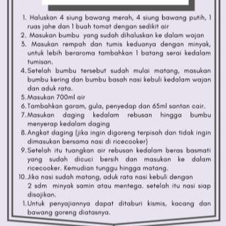 

HJK Nasi Kebuli 500g Nasi Kebuli Instan Beras Basmati Premium Lengkap dengan Bumbu