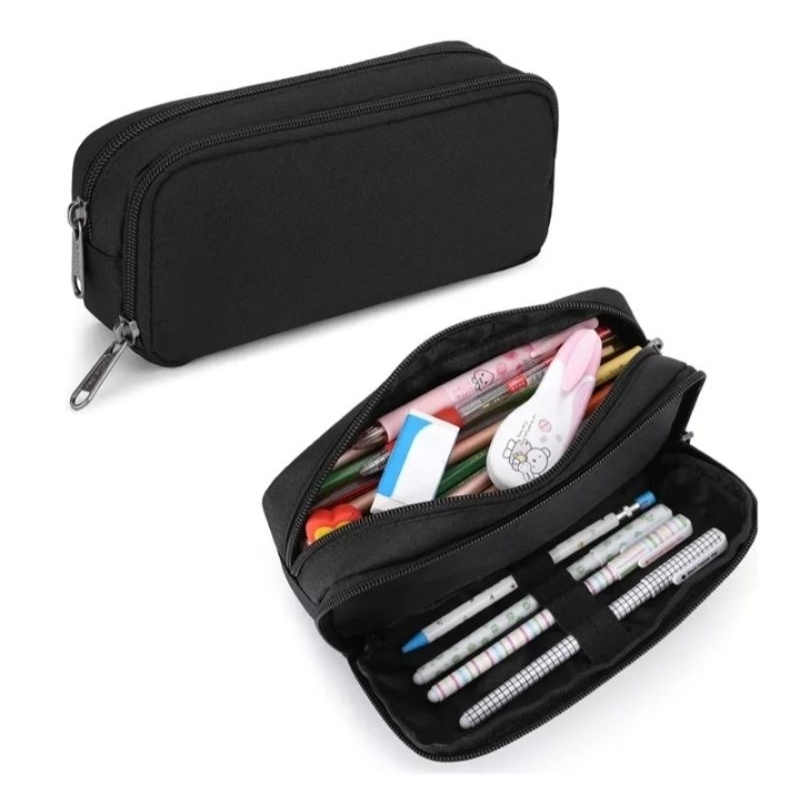 

iK! TJR Tas Alat Tulis Kotak Pensil Pena Kapasitas Besar Kantong Penyimpanan Marker Alat Tulis
