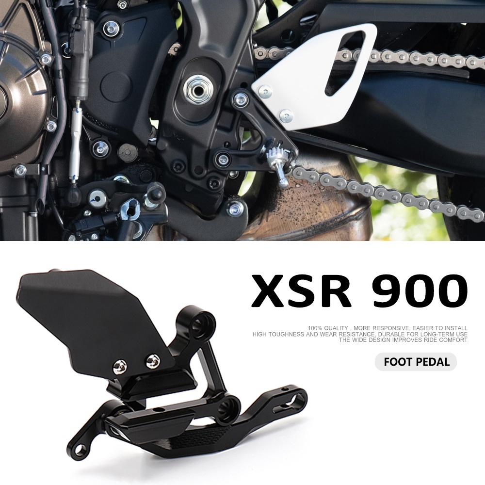EBS Motorcycle Accessories Black Foot Pegs Pedals Footrest Mount Kits For YAMAHA XSR 900 XSR900 xsr9