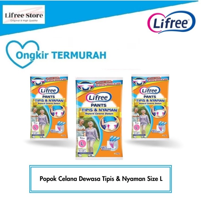 Ready GROSIR - Lifree L 1 Karton isi 48 Popok Celana Dewasa Tipis