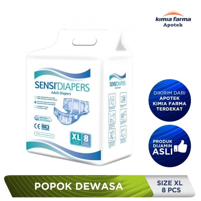 Ready SENSI POPOK DEWASA XL 8 / POPOK DEWASA / KIMIA FARMA