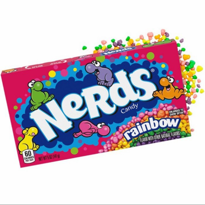 

Promo Rainbow Nerds Assorted Chewy Candy 142G / Permen Lunak Warna Pelangi Ready