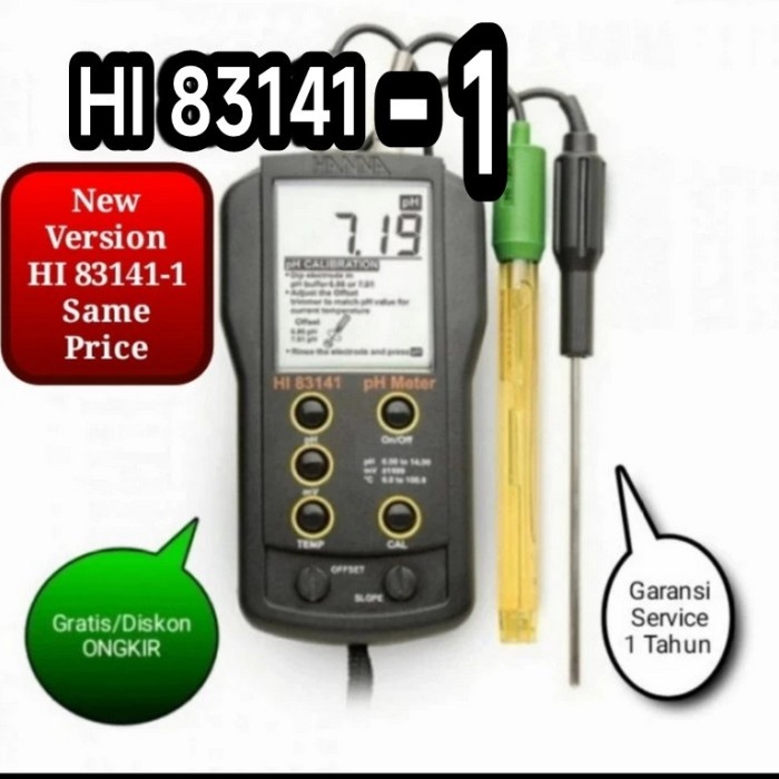 Hanna Instruments Hi 83141 Ph Meter With Electrode And Temp Probe