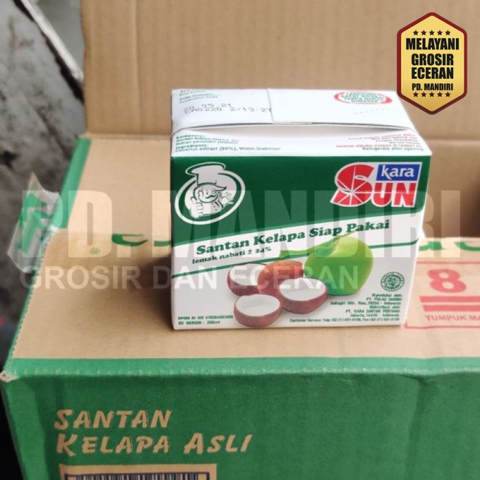 

HJK SUN KARA SANTAN KELAPA 200ML / 200 ML / Coconut Cream