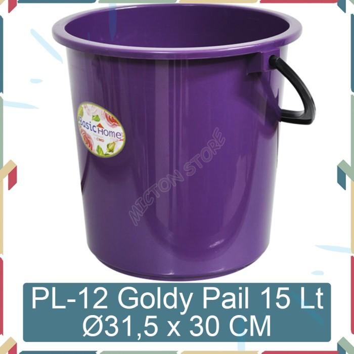 New MICTON Lion Star Basic Home PL-12 Goldy Pail 15 Liter Ember Plastik 2 Berkualitas