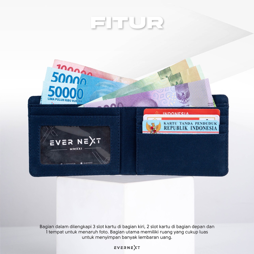CUCI GUDANG Evernext - Dompet Pria Dompet Kanvas Pria Dompet Lipat Pria Dompet Pendek Distro Pria