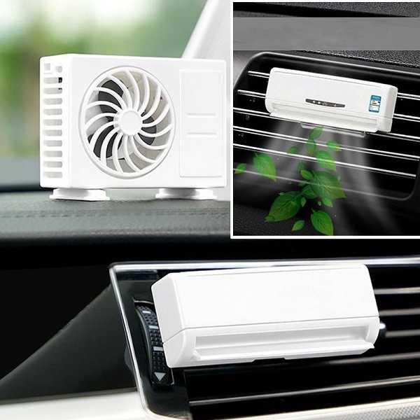 Parfum AC Mobil Model Miniatur AC Aromaterapi Tenaga Surya