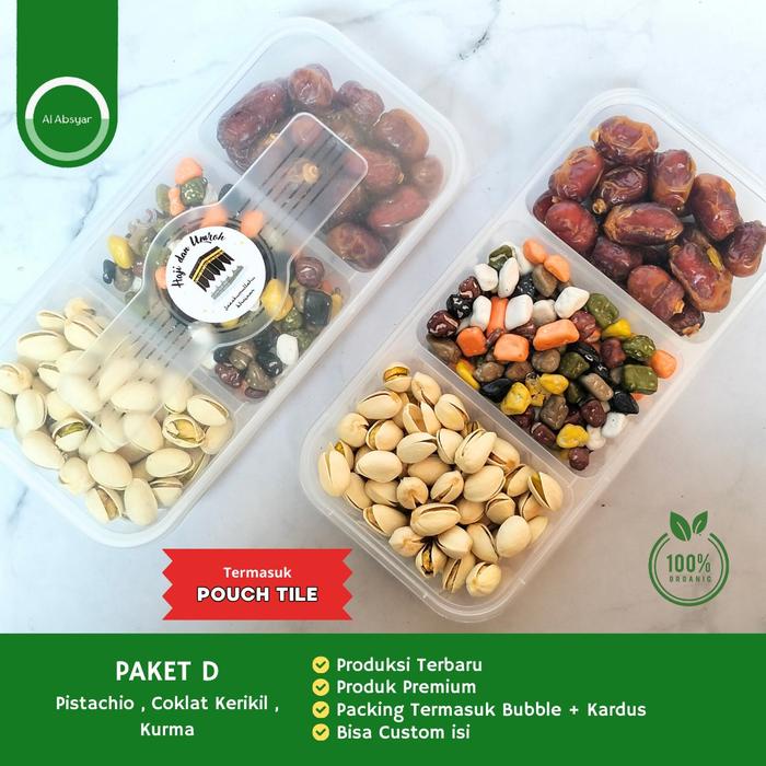 

HJK Paket Oleh-Oleh Haji dan Umroh Sekat 3 Hampers Premium Almond Coklat Gift