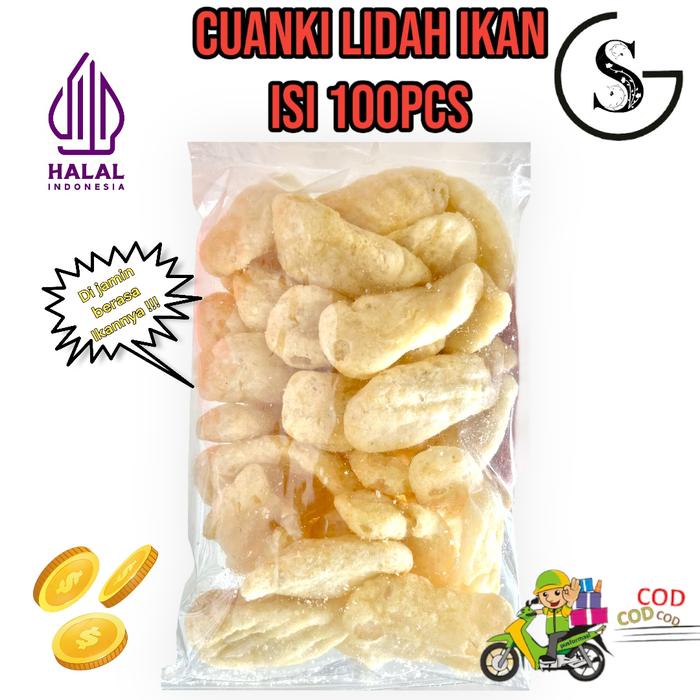 

CUANKIE LIDAH IKAN 100 PCS TOPPING BASO ACI Mie Food Kaldu Instan Pedas Makanan