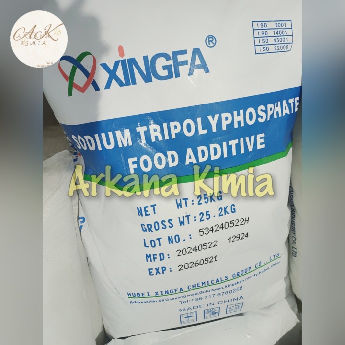 

Pengenyal Bakso STPP 25 Kg / Sodium Tripolyphosphate Food Grade 25 Kg