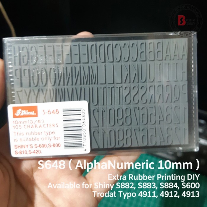 

SHINY EXTRA RUBBER 10MM 10 MM S-627 S 648 ( SPARE PART PRINTING KIT )