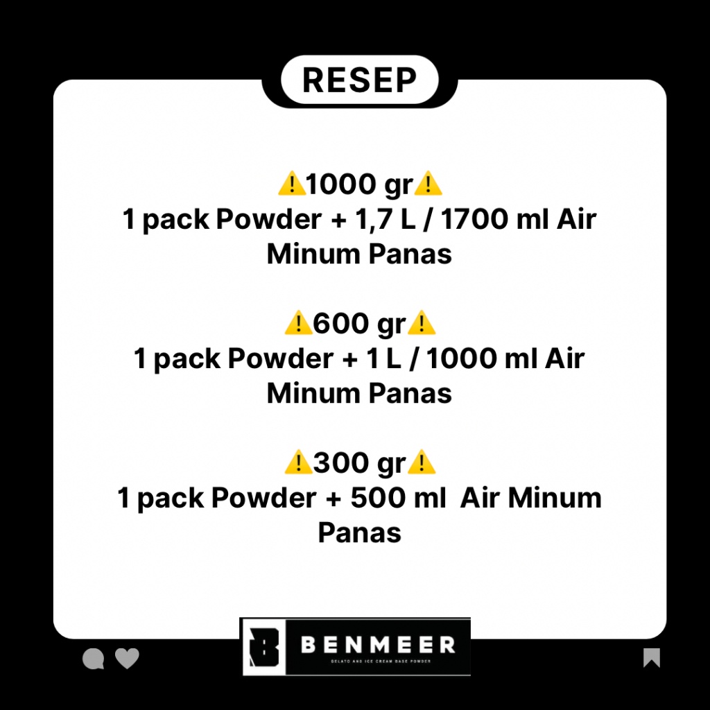 

BENMEER Choco Delfi Bubuk Powder Gelato dan Hard Ice Cream Italian (Ice Cream Mix Instant)