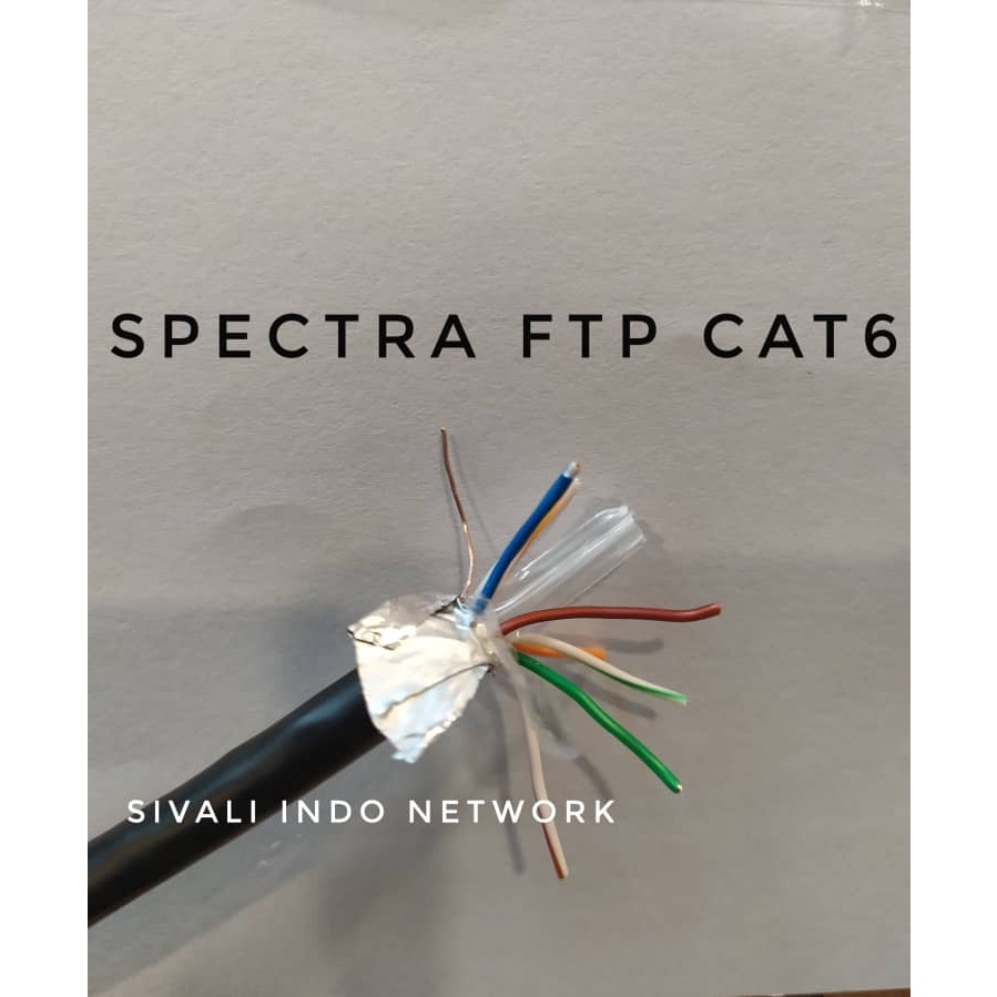 100 Meter Spectra FTP CAT6 Outdoor Kabel Lan Wifi Ground dan Foil