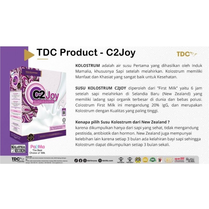 

C2Joy Minuman Susu Skim Dengan Kolostrum