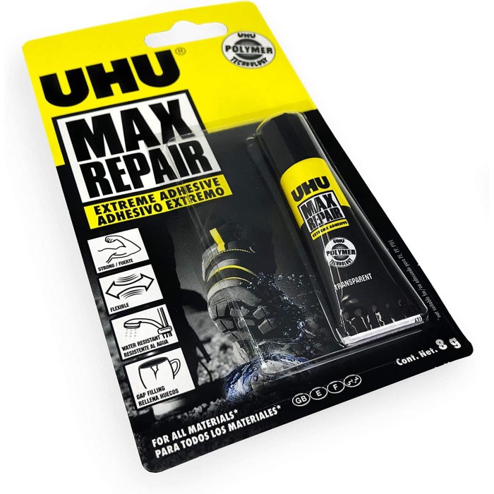 

READY STOK LEM MULTIFUNGSI UHU MAX REPAIR LEM PEREKAT SERBAGUNA ANTI AIR 8GR READYY