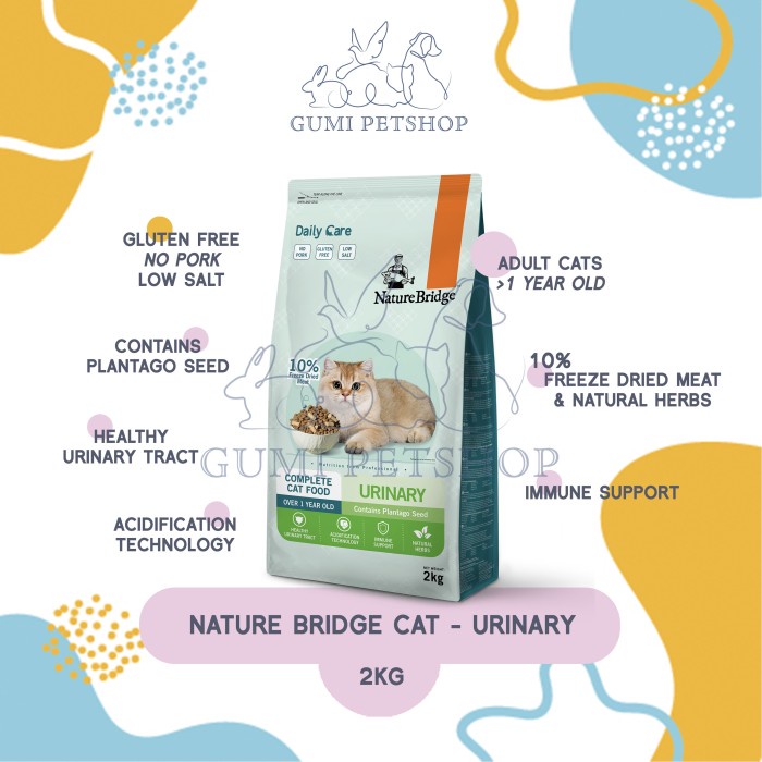 NATURE BRIDGE Cat Urinary 2Kg / Makanan Kucing Urinary CatFood / Nature Bridge Urinary Cat Food
