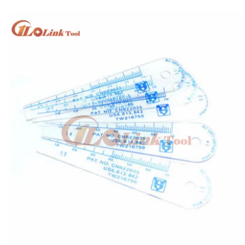 18 sheet Plastic Feeler Gauge Feeler Plastic Plugs 0.05-1.5mm Thickness Gauge Measurement Tool gap