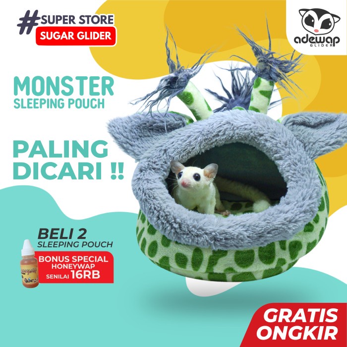 Tempat Tidur Landak Mini Model Hewan Sleeping Pouch Hiding Pouch Lamin