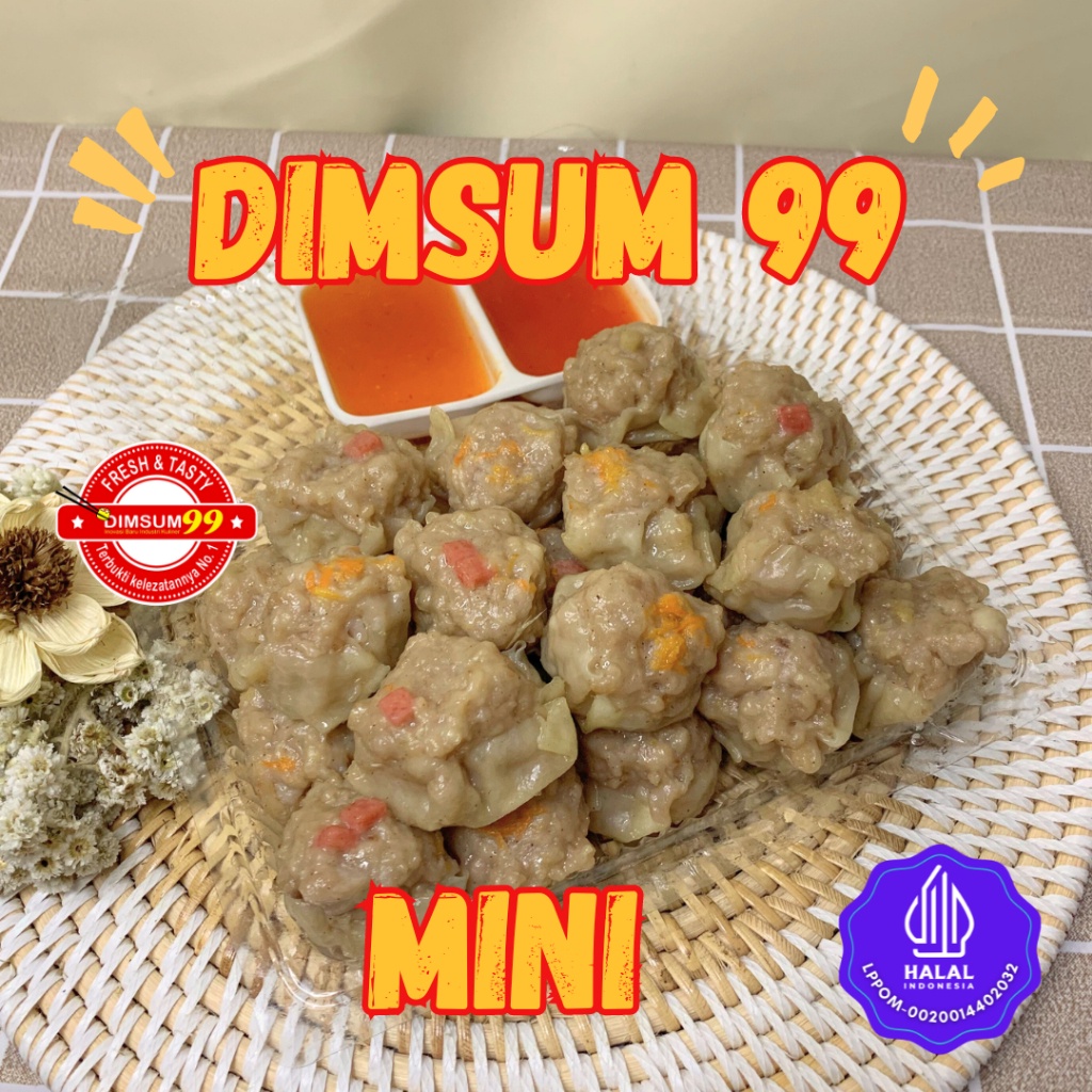 

NEW!! Kemasan Twinwall/vakum Dimsum Mini Frozen & Hangat isi 50 pcs Gratis Saos Merah