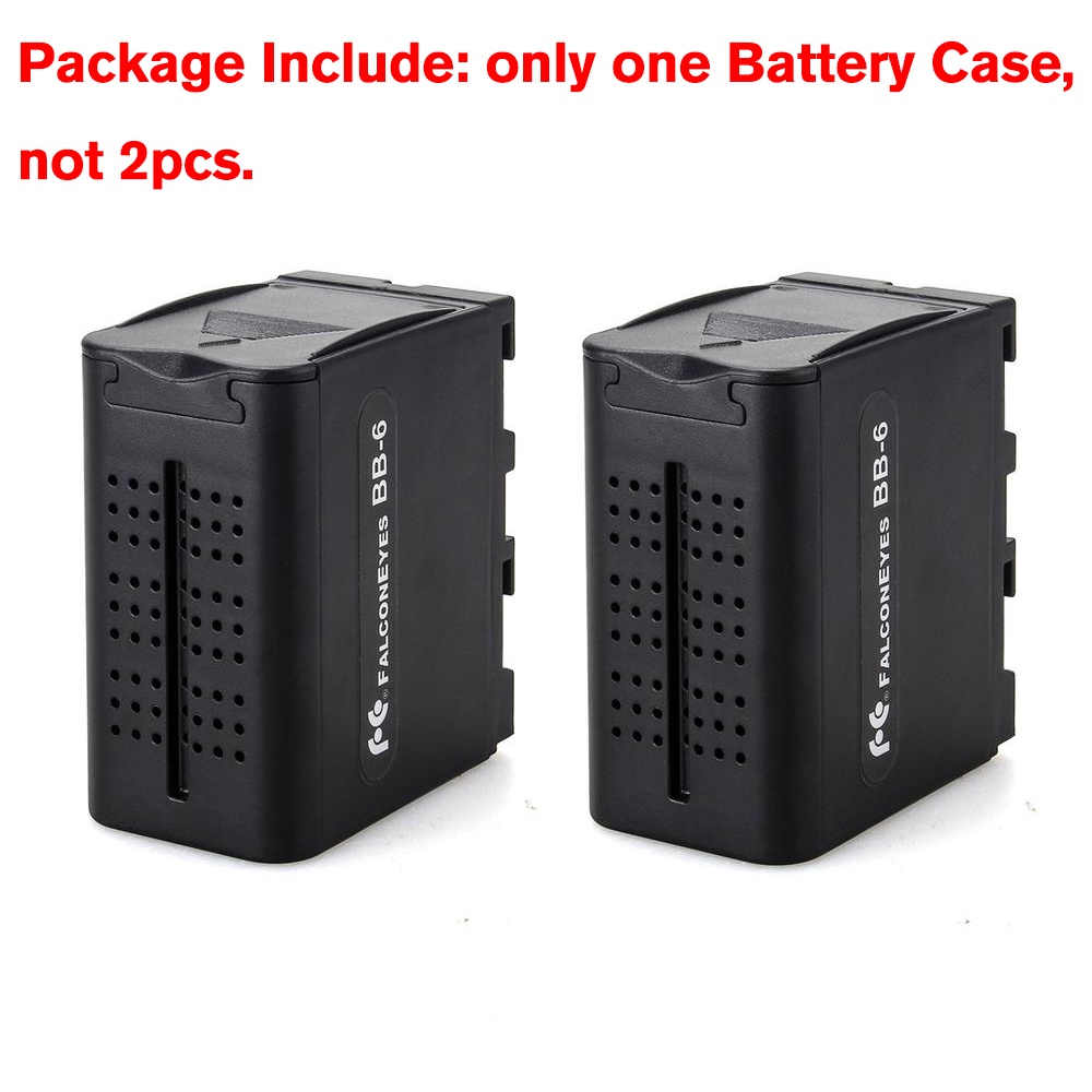SFC FALCON EYES BB-6 6pcs AA Battery Pack Power Work like NP-F970 for LED VIDEO LIGHT Panels Monitor