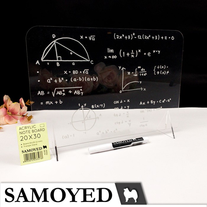 

ATKJaya- Papan Tulis Akrilik / Acrylic Note / Planner Board Samoyed ACNB-P2030