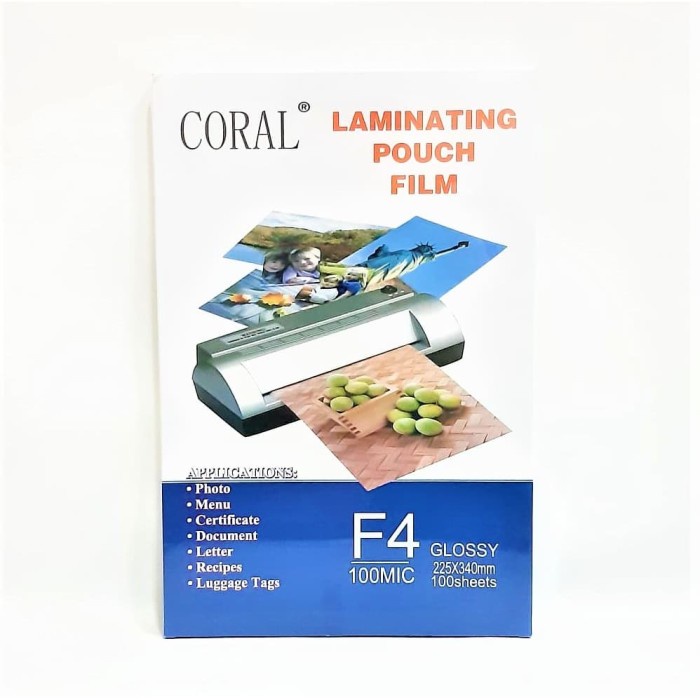 

ATKJaya- PLASTIK LAMINATING ECER FOLIO F4 ISI 20 LEMBAR ( 100 MICRON )