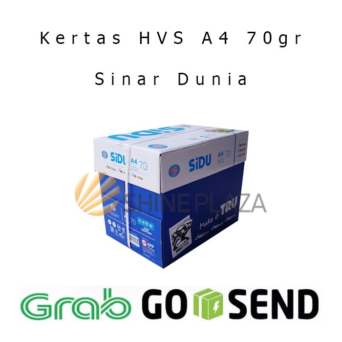 

ATKJaya- Kertas HVS A4 70gr Sinar Dunia 1 Dus - Khusus Gosend