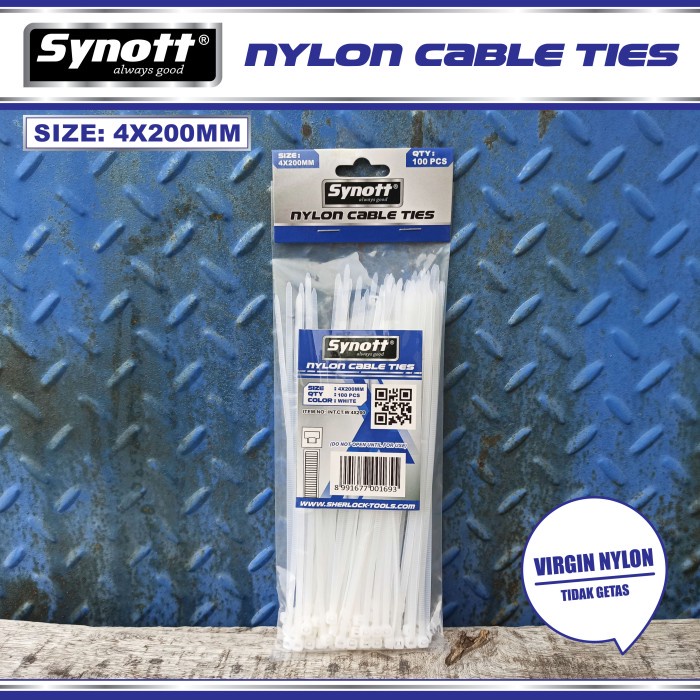 

ATKJaya- Kabel Tis 200 mm X 4 mm Cable Ties PUTIH isi 100pcs
