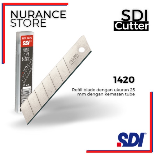 

ATKJaya- REFILL CUTTER BESAR 25 mm SDI 1420 (1 TUBE ISI 10 PCS BLADE)