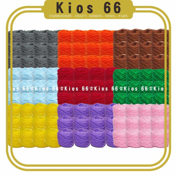 ATKJaya- Benang wol kecil benang wol lusinan benang rajut sulam kristik