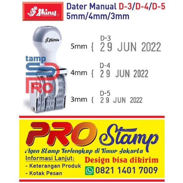 

ATKJaya- Stempel Shiny Tanggal / Dater Stamp Manual